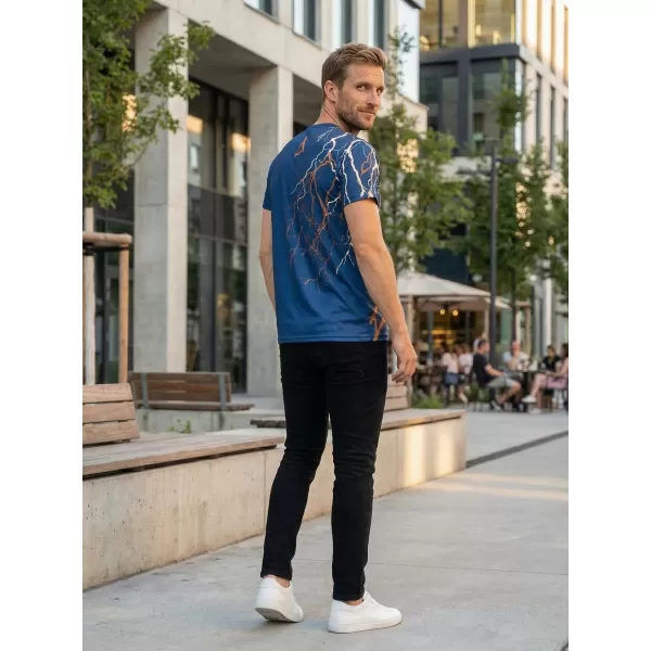  Pánské triko premium ALTISPORT VOJ/ALM004TR01 NAVY/HNĚDÁ 
