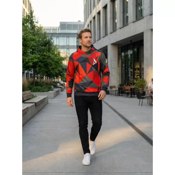  Pánská mikina premium ALTISPORT VOJ/ALM007MI01 ČERVENÁ 