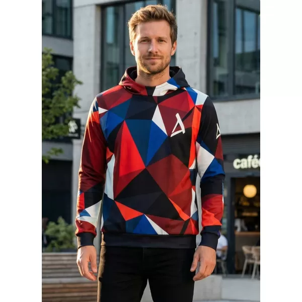  Pánská mikina premium ALTISPORT VOJ/ALM007MI01 NÁMOŘNÍ MODRÁ/ČERVENÁ 