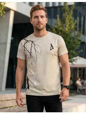 Pánské triko premium ALTISPORT VOJ/ALM004TR01 HNĚDÁ