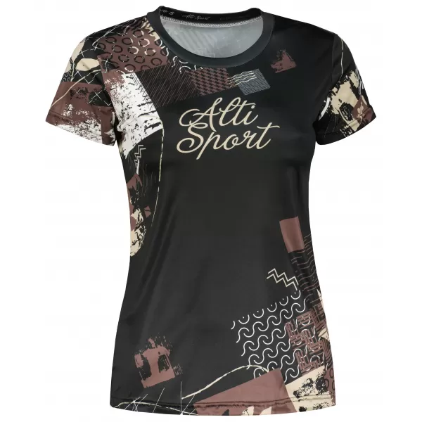  Dámské funkční triko premium ALTISPORT VOJ/ALW009TR01 ČERNOHNĚDÁ 
