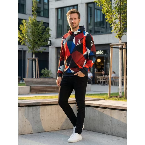  Pánská mikina premium ALTISPORT VOJ/ALM007MI01 NÁMOŘNÍ MODRÁ/ČERVENÁ 
