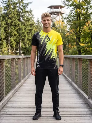 Pánské funkční triko premium ALTISPORT VOJ/ALM006TR01 ČERNOŽLUTÁ