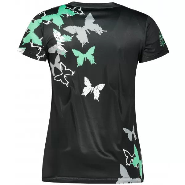  Dámské funkční triko premium ALTISPORT VOJ/ALW002TR01 ČERNÁ/TYRKYSOVÁ 