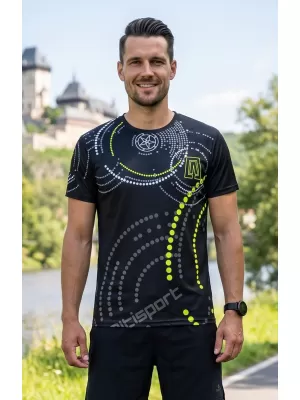 Pánské triko premium ALTISPORT VOJ/ALM003TR01 ČERNOŽLUTÁ