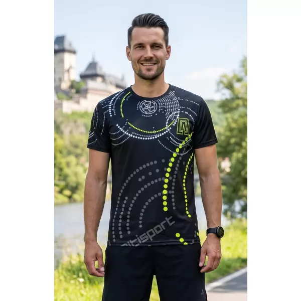  Pánské triko premium ALTISPORT VOJ/ALM003TR01 ČERNOŽLUTÁ 