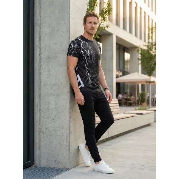  Pánské triko premium ALTISPORT VOJ/ALM004TR01 ČERNOBÍLÁ 