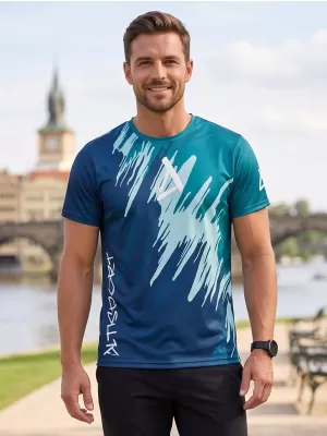 Pánské funkční triko premium ALTISPORT VOJ/ALM006TR01 PETROLEJOVÁ/MODRÁ
