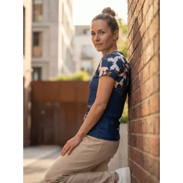  Dámské funkční triko premium ALTISPORT VOJ/ALW002TR01 NAVY/HNĚDÁ 