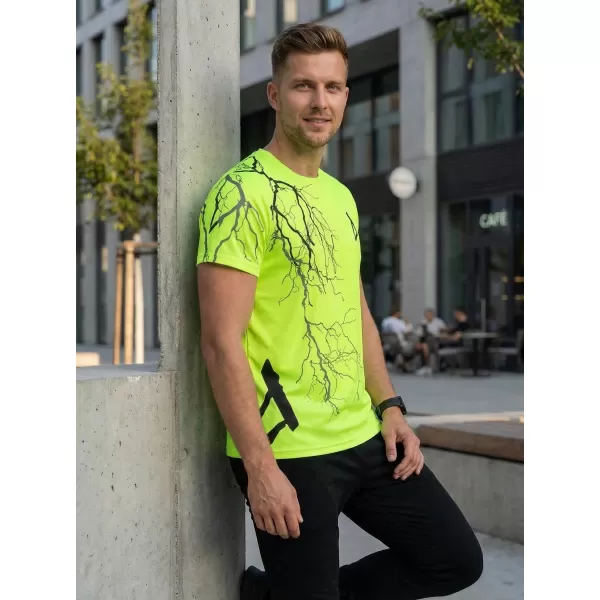  Pánské triko premium ALTISPORT VOJ/ALM004TR01 NEONOVĚ ŽLUTÁ 