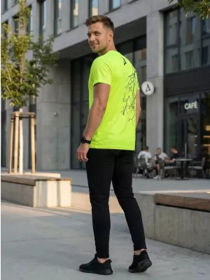Pánské triko premium ALTISPORT VOJ/ALM004TR01 NEONOVĚ ŽLUTÁ