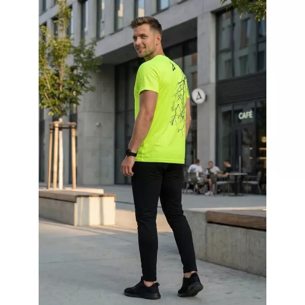  Pánské triko premium ALTISPORT VOJ/ALM004TR01 NEONOVĚ ŽLUTÁ 