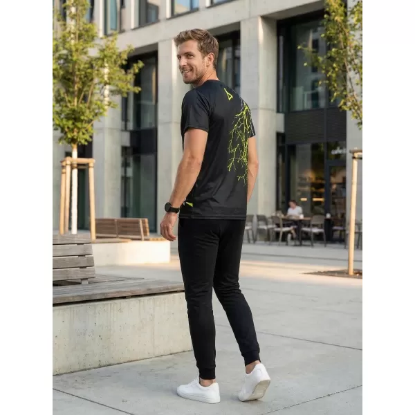  Pánské triko premium ALTISPORT VOJ/ALM004TR01 ČERNOŽLUTÁ 