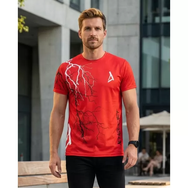  Pánské triko premium ALTISPORT VOJ/ALM004TR01 ČERVENÁ 