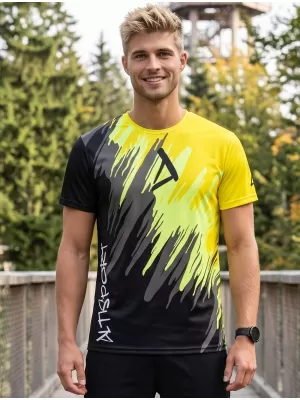 Pánské funkční triko premium ALTISPORT VOJ/ALM006TR01 ČERNOŽLUTÁ