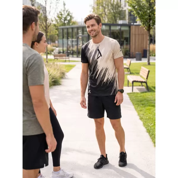  Pánské funkční triko premium ALTISPORT VOJ/ALM006TR01 ČERNOHNĚDÁ 