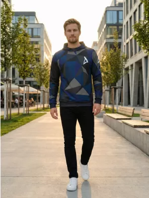 Pánská mikina premium ALTISPORT VOJ/ALM007MI01 TMAVĚ MODRÁ