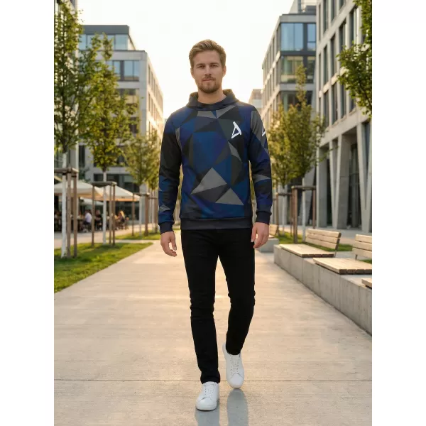  Pánská mikina premium ALTISPORT VOJ/ALM007MI01 TMAVĚ MODRÁ 