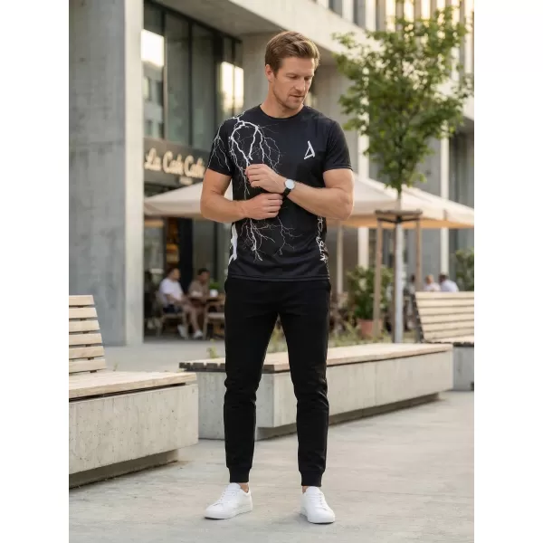  Pánské triko premium ALTISPORT VOJ/ALM004TR01 ČERNOBÍLÁ 