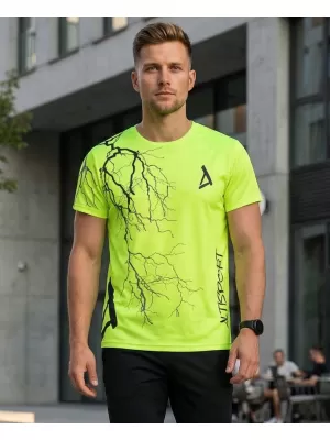 Pánské triko premium ALTISPORT VOJ/ALM004TR01 NEONOVĚ ŽLUTÁ