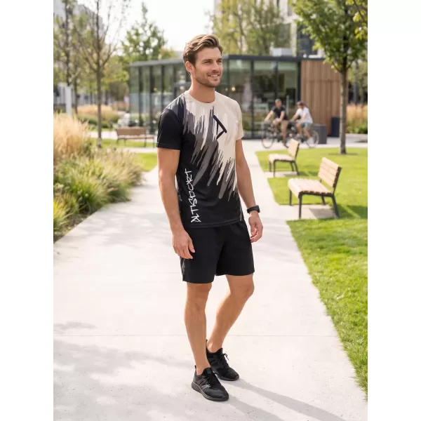  Pánské funkční triko premium ALTISPORT VOJ/ALM006TR01 ČERNOHNĚDÁ 
