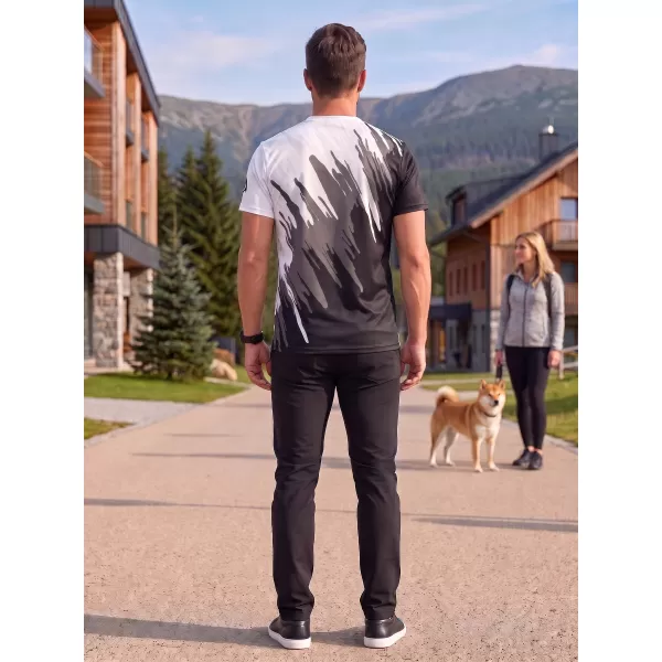  Pánské funkční triko premium ALTISPORT VOJ/ALM006TR01 ČERNOBÍLÁ 