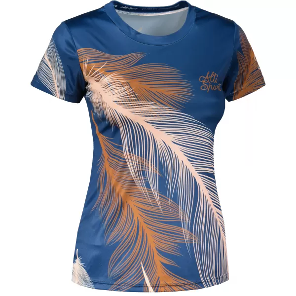 Dámské funkční triko premium ALTISPORT VOJ/ALW001TR01 NAVY/HNĚDÁ 