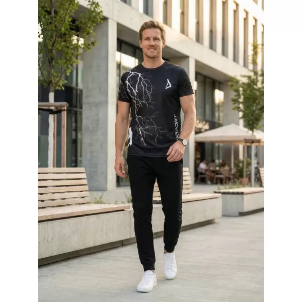  Pánské triko premium ALTISPORT VOJ/ALM004TR01 ČERNOBÍLÁ 