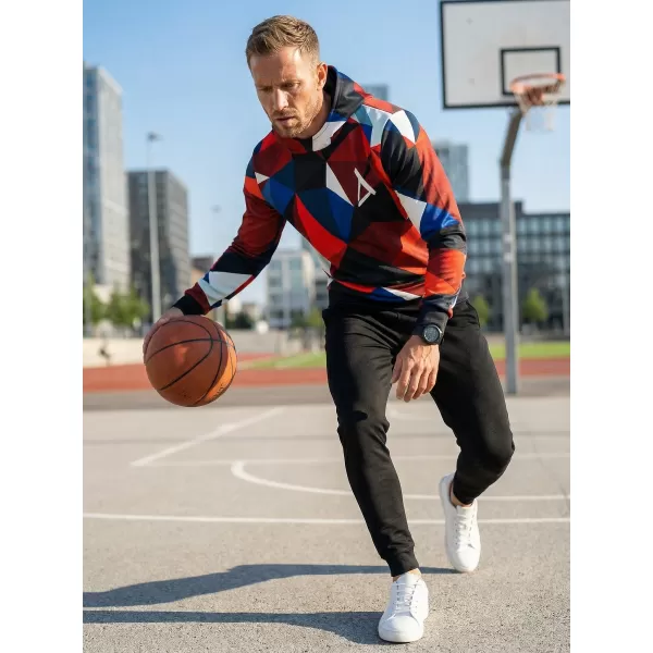  Pánská mikina premium ALTISPORT VOJ/ALM007MI01 NÁMOŘNÍ MODRÁ/ČERVENÁ 