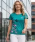 Dámské funkční triko premium ALTISPORT VOJ/ALW002TR01 EMERALD/SVĚTLE RŮŽOVÁ