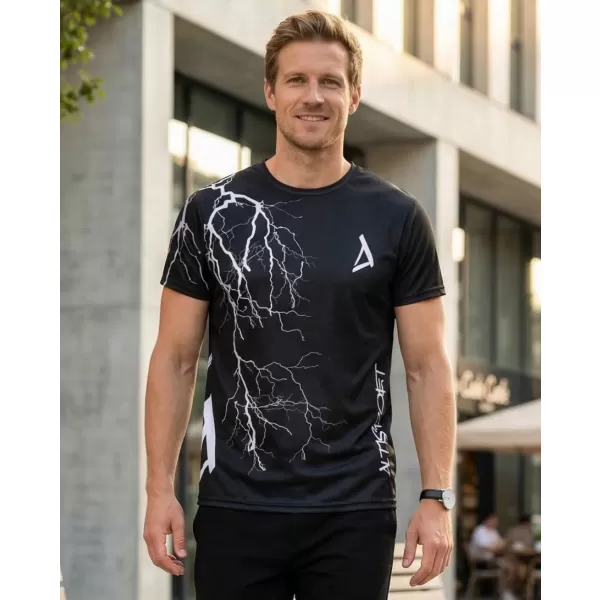  Pánské triko premium ALTISPORT VOJ/ALM004TR01 ČERNOBÍLÁ 