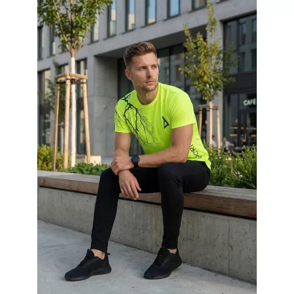  Pánské triko premium ALTISPORT VOJ/ALM004TR01 NEONOVĚ ŽLUTÁ 