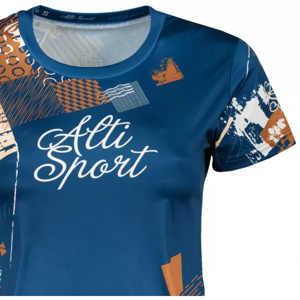  Dámské funkční triko premium ALTISPORT VOJ/ALW009TR01 NAVY/HNĚDÁ 