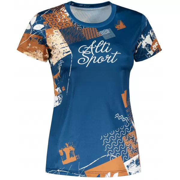  Dámské funkční triko premium ALTISPORT VOJ/ALW009TR01 NAVY/HNĚDÁ 