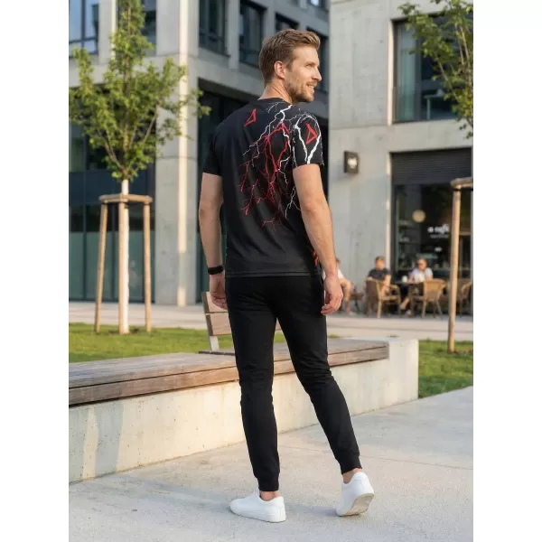  Pánské triko premium ALTISPORT VOJ/ALM004TR01 ČERNOČERVENÁ 