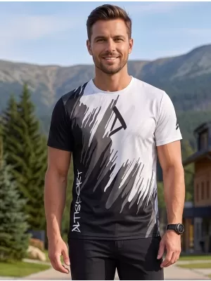 Pánské funkční triko premium ALTISPORT VOJ/ALM006TR01 ČERNOBÍLÁ