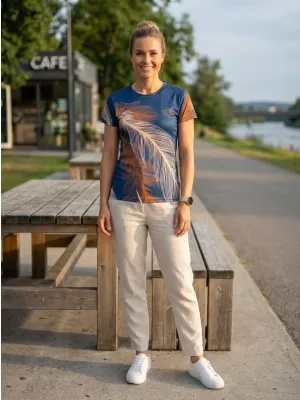 Dámské funkční triko premium ALTISPORT VOJ/ALW001TR01 NAVY/HNĚDÁ