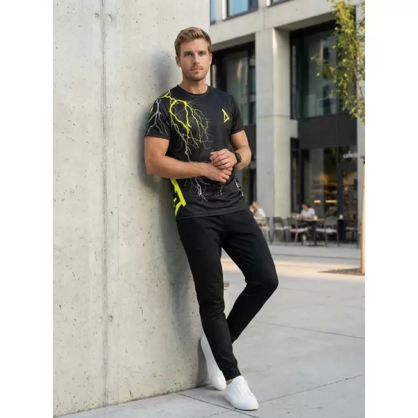  Pánské triko premium ALTISPORT VOJ/ALM004TR01 ČERNOŽLUTÁ 