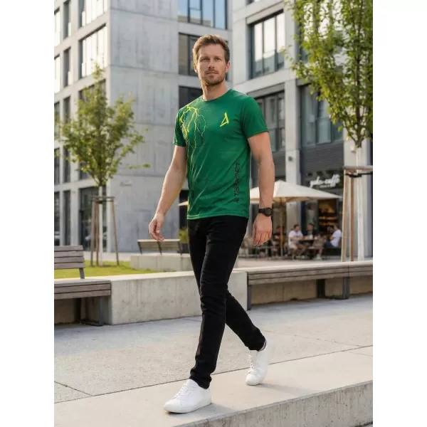  Pánské triko premium ALTISPORT VOJ/ALM004TR01 LAHVOVĚ ZELENÁ 