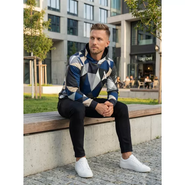  Pánská mikina premium ALTISPORT VOJ/ALM007MI01 NÁMOŘNÍ MODRÁ/HNĚDÁ 