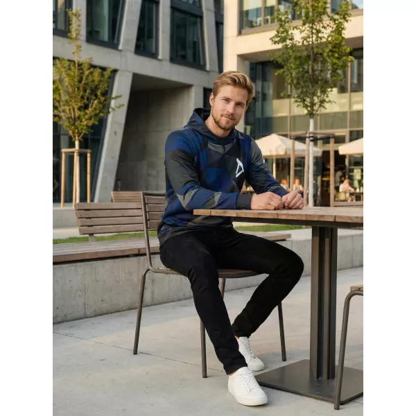  Pánská mikina premium ALTISPORT VOJ/ALM007MI01 TMAVĚ MODRÁ 