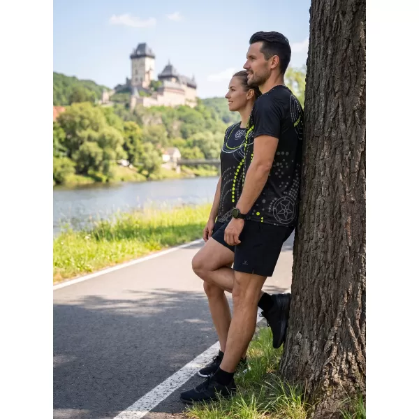  Pánské triko premium ALTISPORT VOJ/ALM003TR01 ČERNOŽLUTÁ 