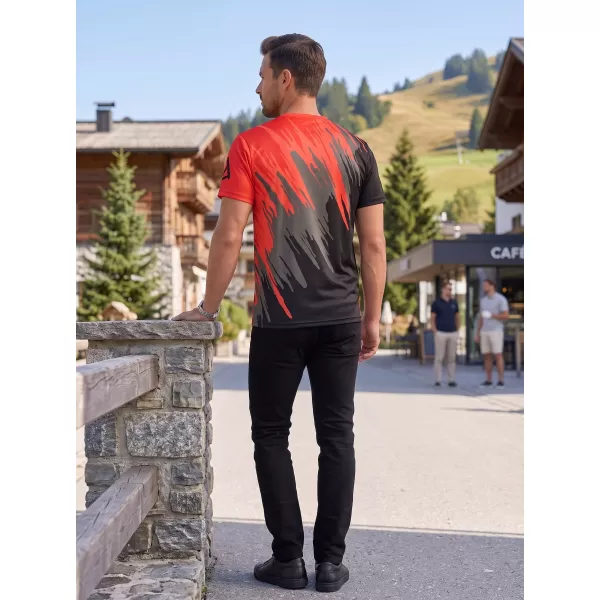  Pánské funkční triko premium ALTISPORT VOJ/ALM006TR01 ČERNOČERVENÁ 