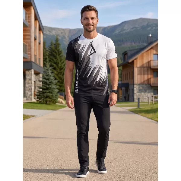  Pánské funkční triko premium ALTISPORT VOJ/ALM006TR01 ČERNOBÍLÁ 