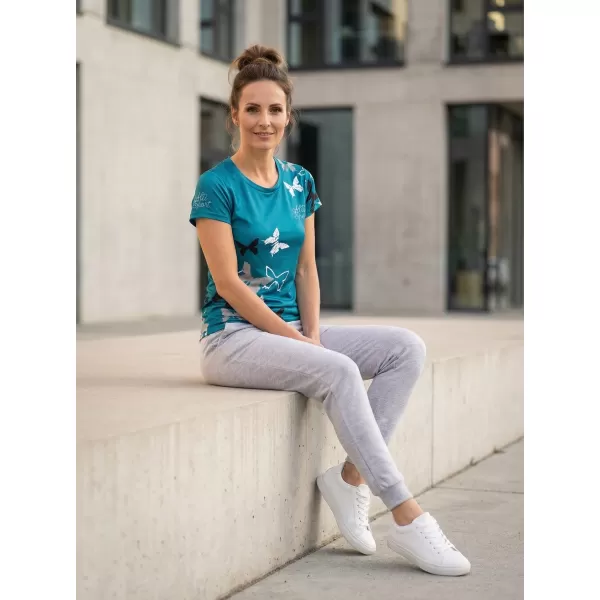  Dámské funkční triko premium ALTISPORT VOJ/ALW002TR01 PETROLEJOVÁ/BÍLÁ 