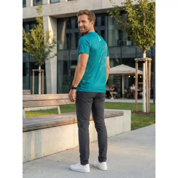  Pánské triko premium ALTISPORT VOJ/ALM004TR01 PETROLEJOVÁ/BÍLÁ 