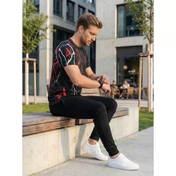  Pánské triko premium ALTISPORT VOJ/ALM004TR01 ČERNOČERVENÁ 