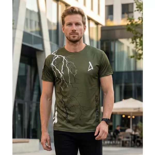  Pánské triko premium ALTISPORT VOJ/ALM004TR01 OLIVOVÁ 