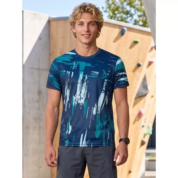  Pánské funkční triko premium ALTISPORT VOJ/ALM010TR01 MODRÁ/EMERALD 