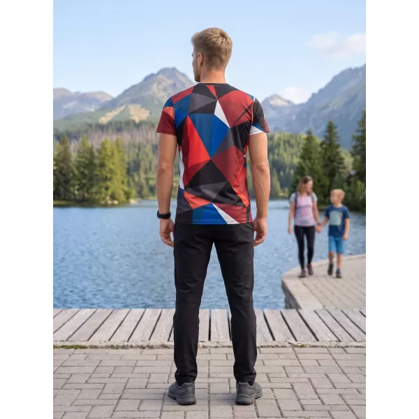  Pánské funkční triko premium plus ALTISPORT VOJ/ALM007TR02 NÁMOŘNÍ MODRÁ/ČERVENÁ 